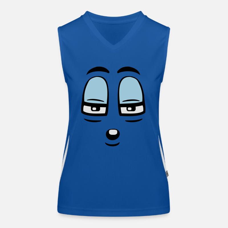 Skeptical Comic Face Judgmental Gaze Women's Functional Contrast Tank Top