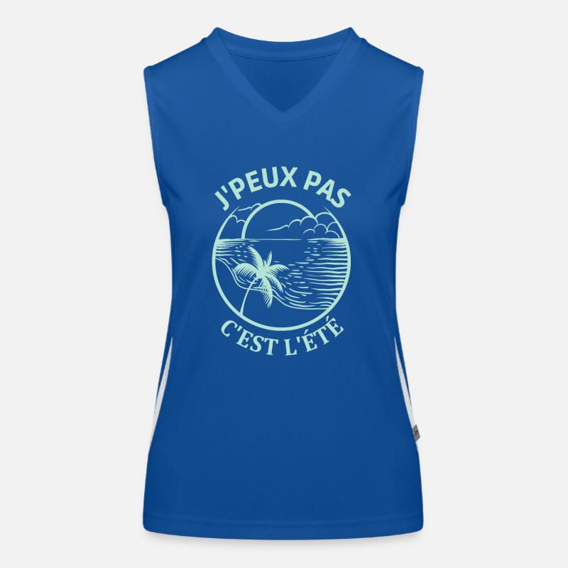 Humour été plage soleil Débardeur respirant contrasté Femme
