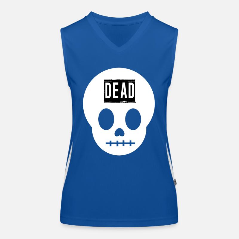 Dead skull - Women's Functional Contrast Tank Top - royal/white