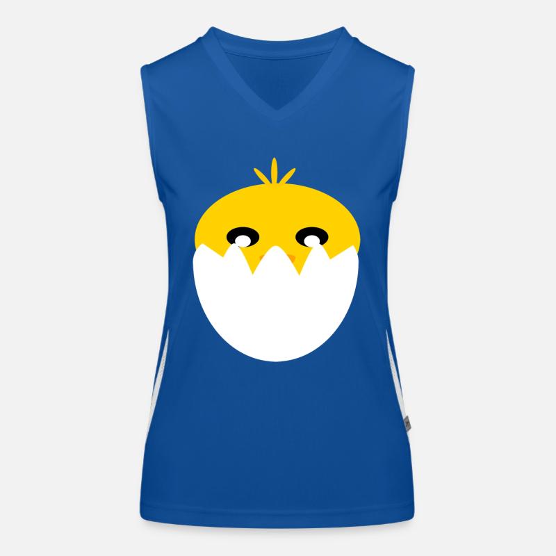 Küken aus dem Ei Funktionelles Kontrast-Tank Top für Frauen