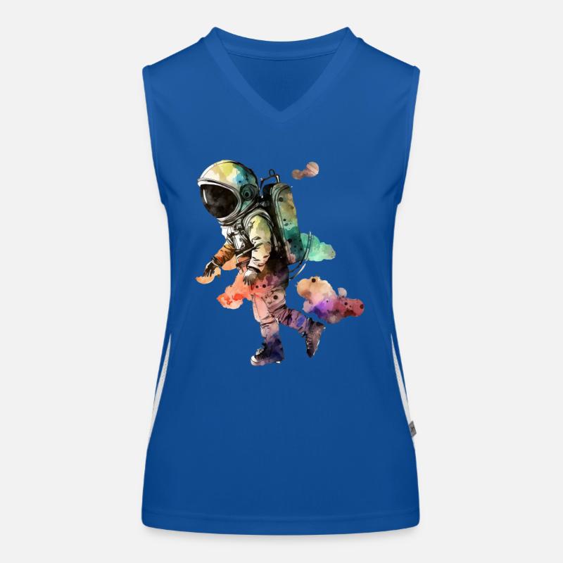 Astronaut Watercolors Women's Functional Contrast Tank Top