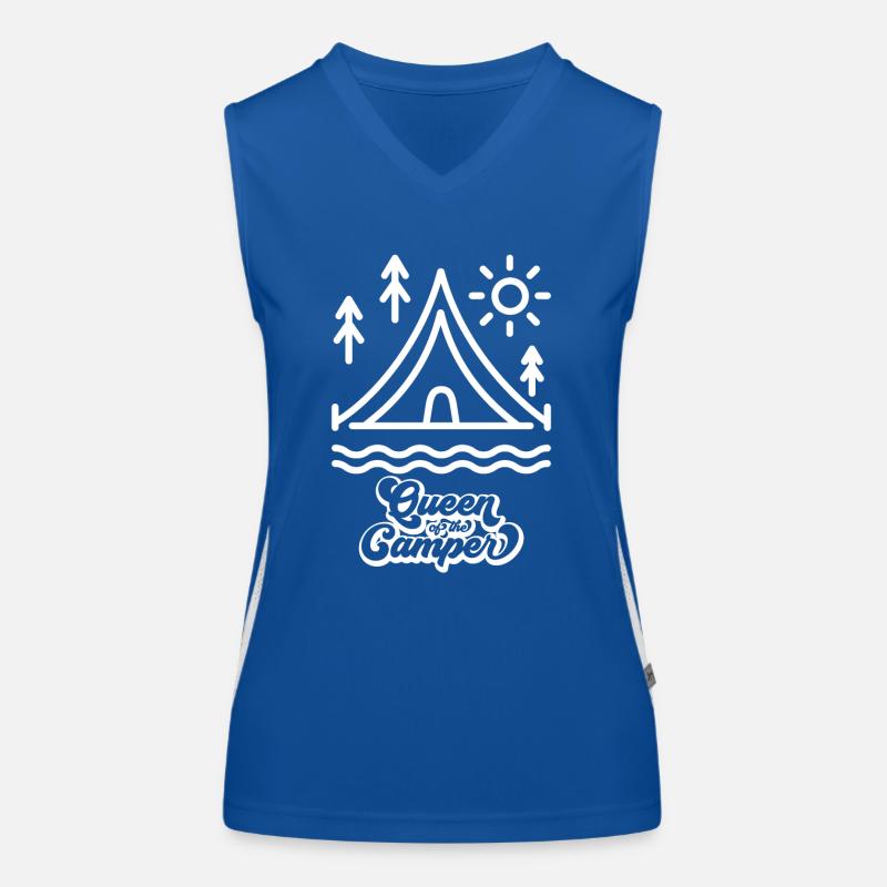 Königin des Campers 2 Funktionelles Kontrast-Tank Top für Frauen