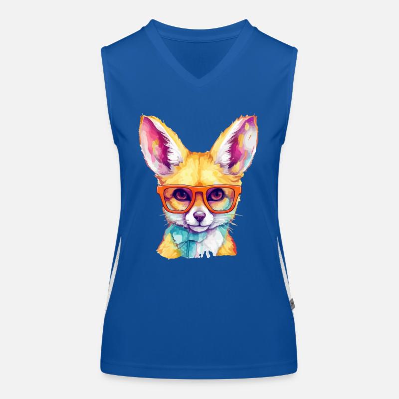 Olu the fennec Women's Functional Contrast Tank Top