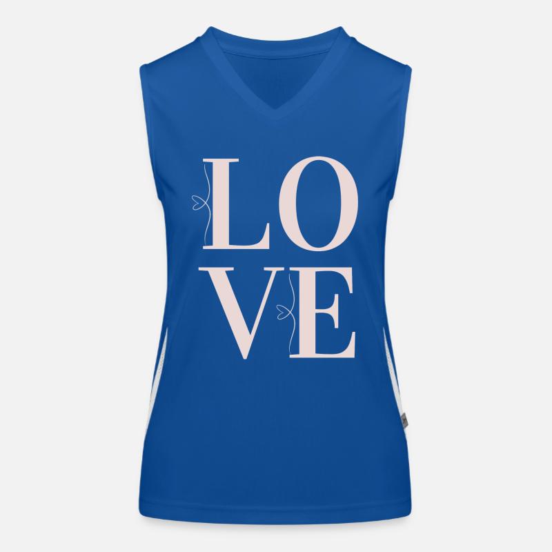 Amour - Liebe Débardeur respirant contrasté Femme
