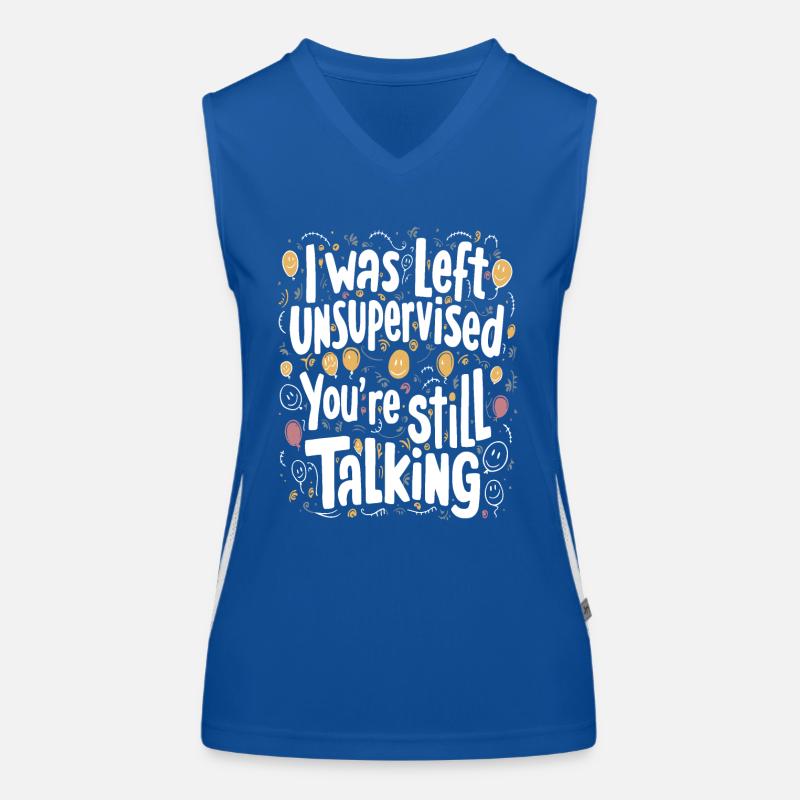 I Was Left Unsupervised Women's Functional Contrast Tank Top