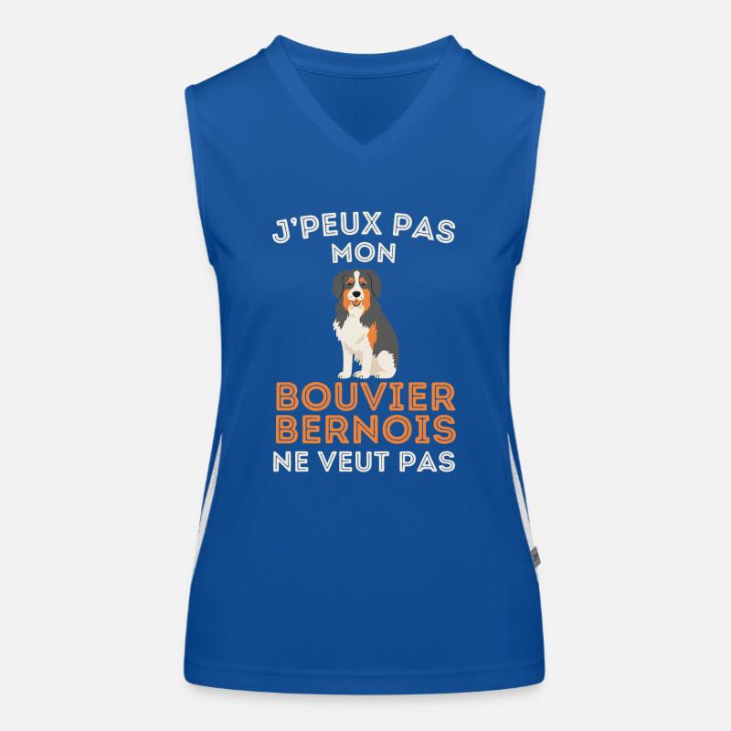 chien mignon bouvier bernois Débardeur respirant contrasté Femme