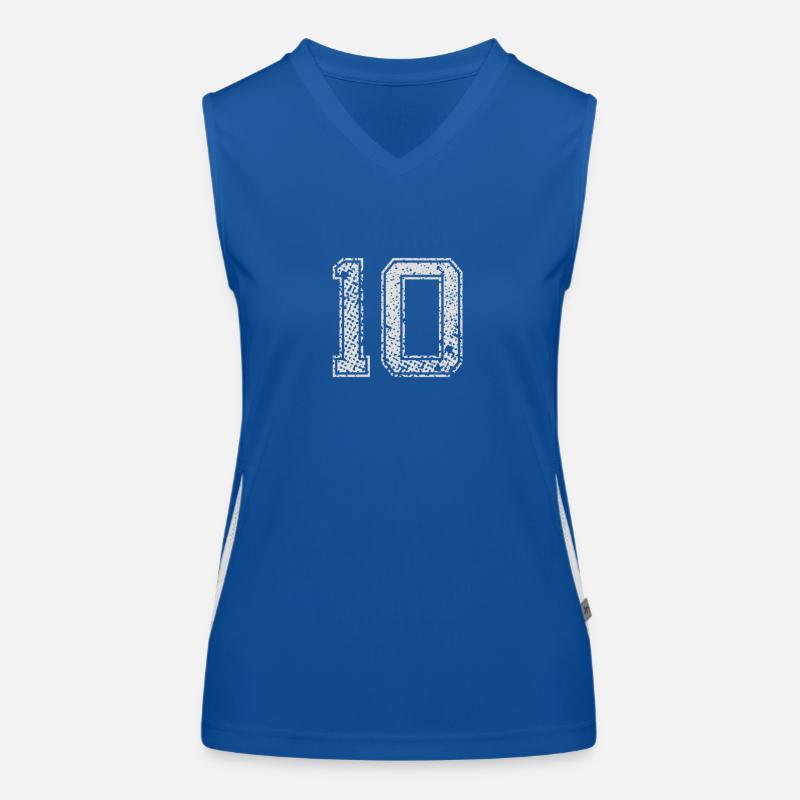 Number 10 Number One Zero Ten Gift Women's Functional Contrast Tank Top