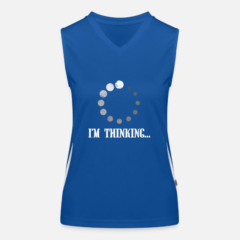 Ich denke nach. Computer Nerd Geek Geschenk Funktionelles Kontrast-Tank Top für Frauen