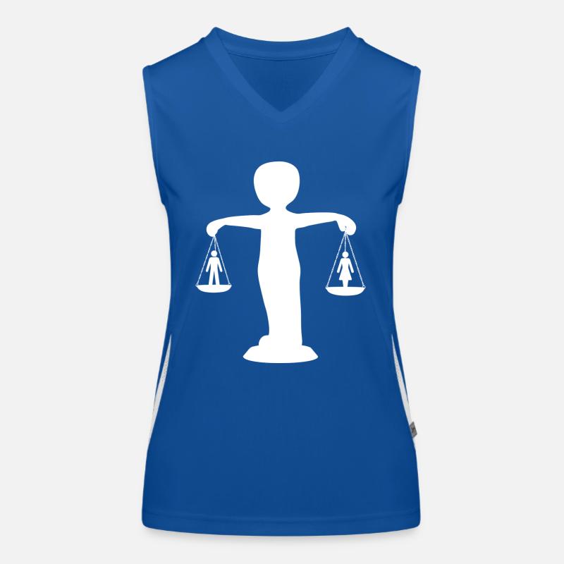 Equality Justitia Symbol for equality Women's Functional Contrast Tank Top
