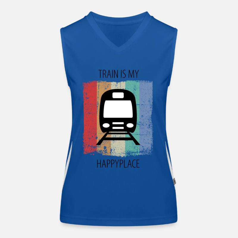 Train Railway Railroad Worker Trains Train Driver Women's Functional Contrast Tank Top