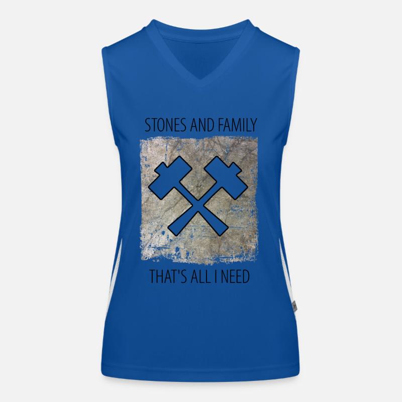 Steinmetz Steinbildhauer Spruch Funktionelles Kontrast-Tank Top für Frauen