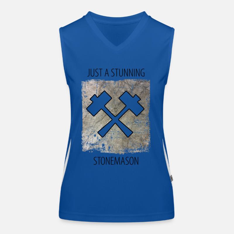 Steinmetz Steinbildhauer Spruch Funktionelles Kontrast-Tank Top für Frauen