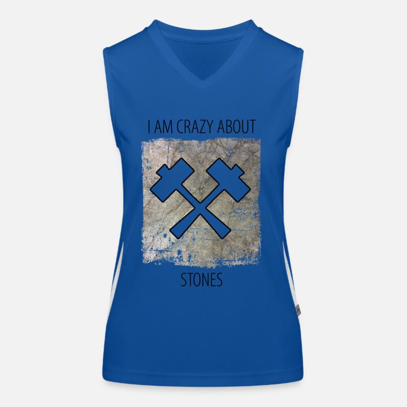 Steinmetz Steinbildhauer Spruch Funktionelles Kontrast-Tank Top für Frauen