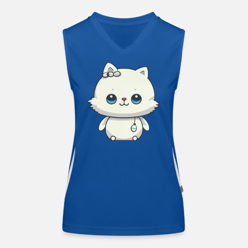 Mignon chat amitié illustration Débardeur respirant contrasté Femme