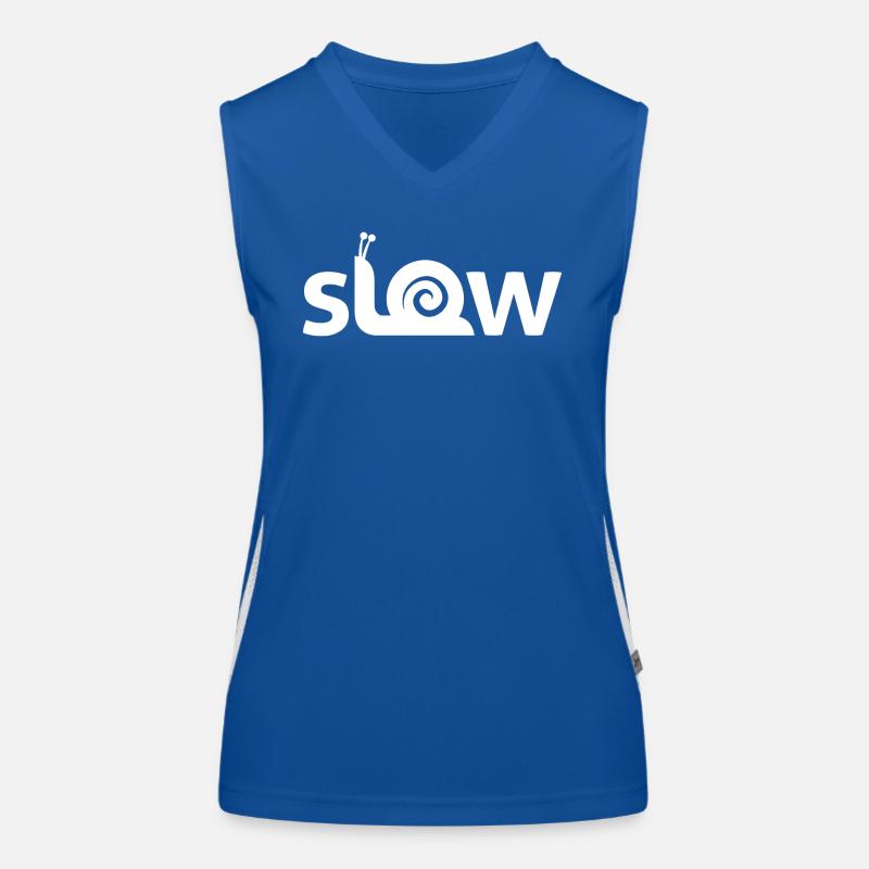 Slow - Langsam Funktionelles Kontrast-Tank Top für Frauen