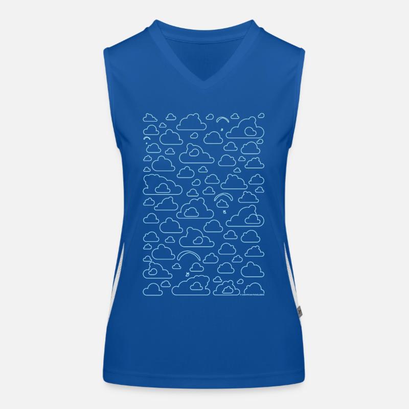 Cloud Surfer Paragliding light Funktionelles Kontrast-Tank Top für Frauen