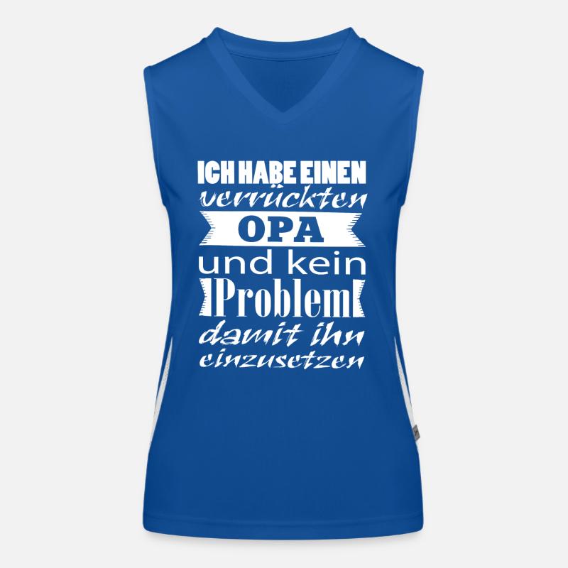 Verrückter Opa Funktionelles Kontrast-Tank Top für Frauen