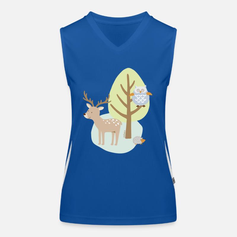 Patch_Hirsch2 Funktionelles Kontrast-Tank Top für Frauen