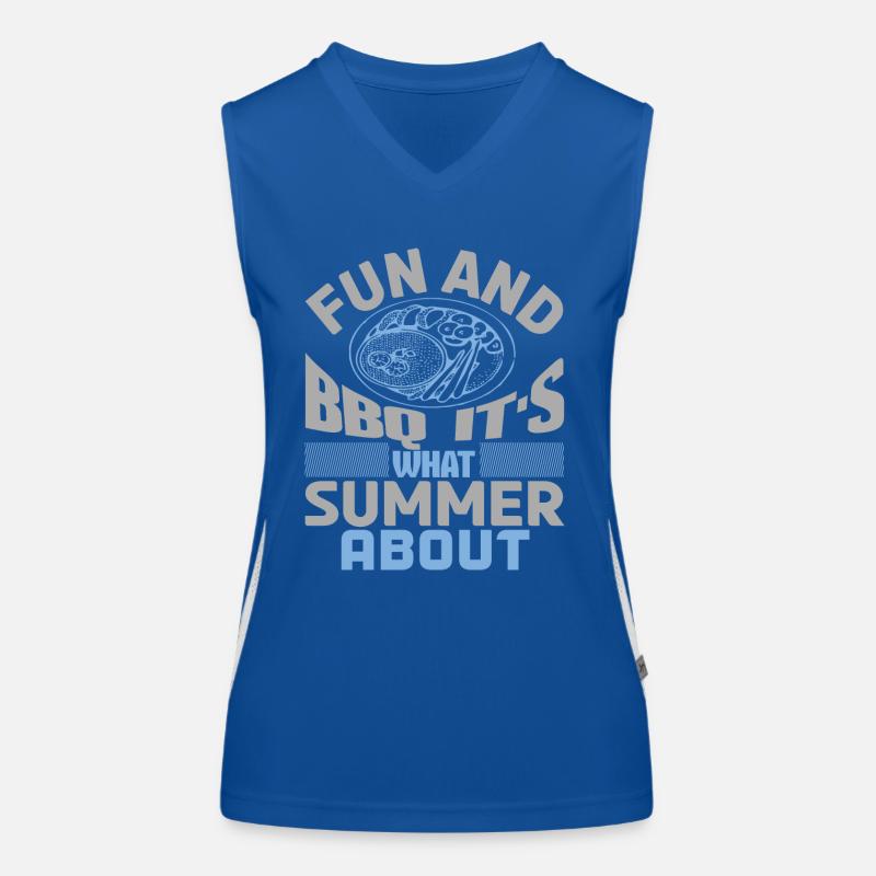 FUN AND BBQ IT IS WHAT SUMMER ABOUT Women's Functional Contrast Tank Top