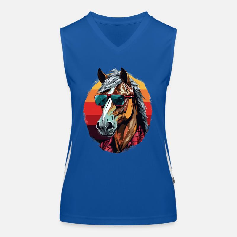 Urban Stallion - Graffiti Stil Funktionelles Kontrast-Tank Top für Frauen