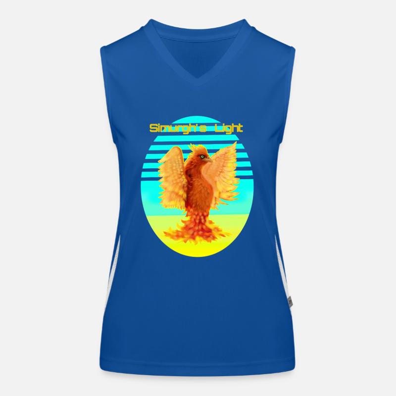 Cyber oiseau orange brillant : Oiseau de Happines Débardeur respirant contrasté Femme