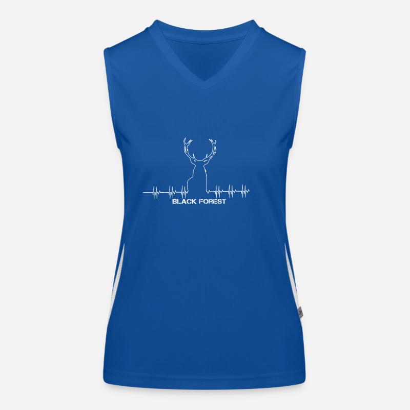 Black Forest Heartbeat white Funktionelles Kontrast-Tank Top für Frauen