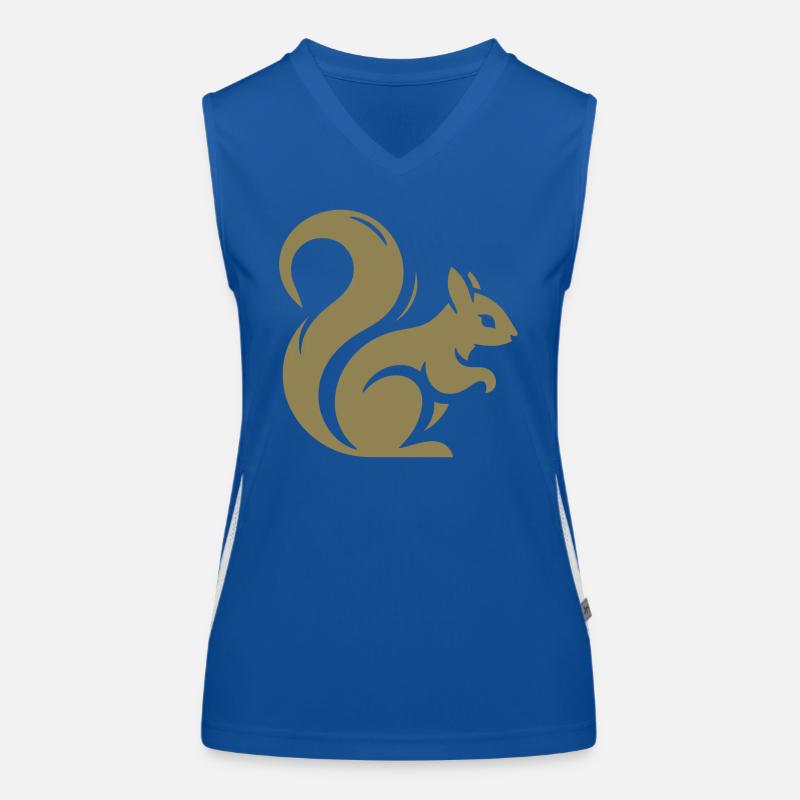 Minimalistische Eichhörnchen-Silhouette Funktionelles Kontrast-Tank Top für Frauen