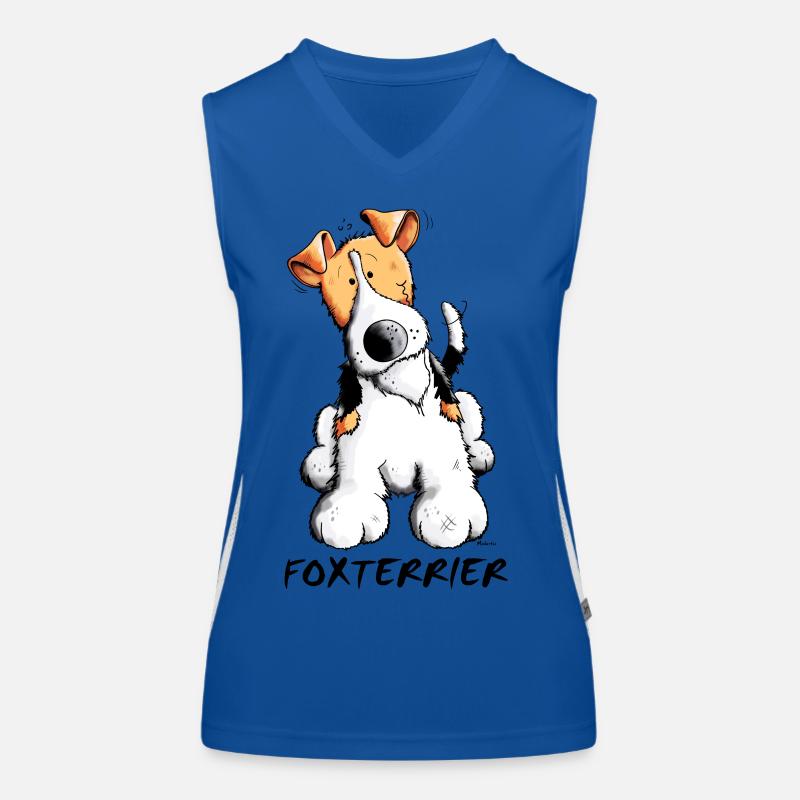 Fiffi der Foxterrier Funktionelles Kontrast-Tank Top für Frauen