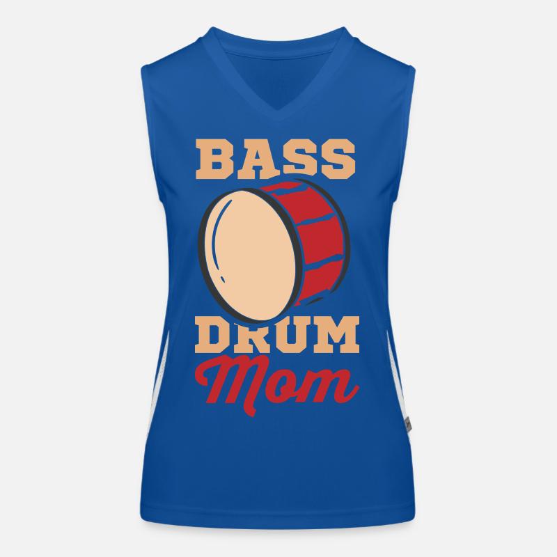 Bass Drummer Mutter Funktionelles Kontrast-Tank Top für Frauen