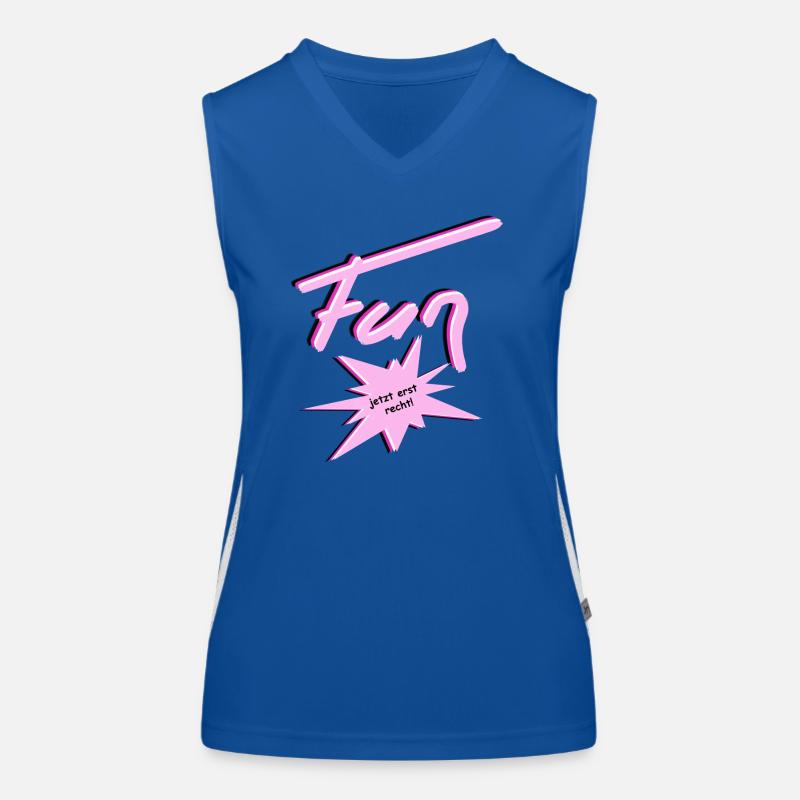 Fun muss sein! Spaß ist was ihr draus macht... Funktionelles Kontrast-Tank Top für Frauen