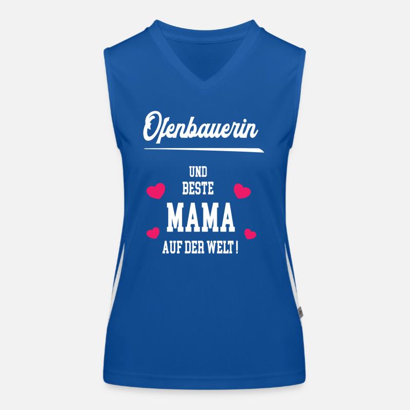 Ofenbauerin Beste Mama Muttertag Geburtstag Funktionelles Kontrast-Tank Top für Frauen