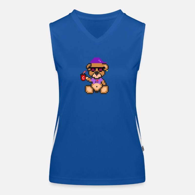 Pixel Bear Cool Débardeur respirant contrasté Femme