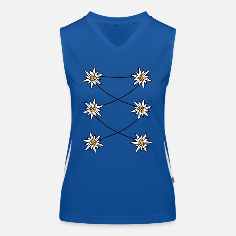 Dirndl Schuerze Edelweiss Funktionelles Kontrast-Tank Top für Frauen