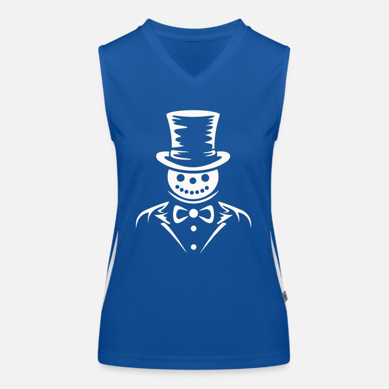 Schneemann Gentleman Funktionelles Kontrast-Tank Top für Frauen