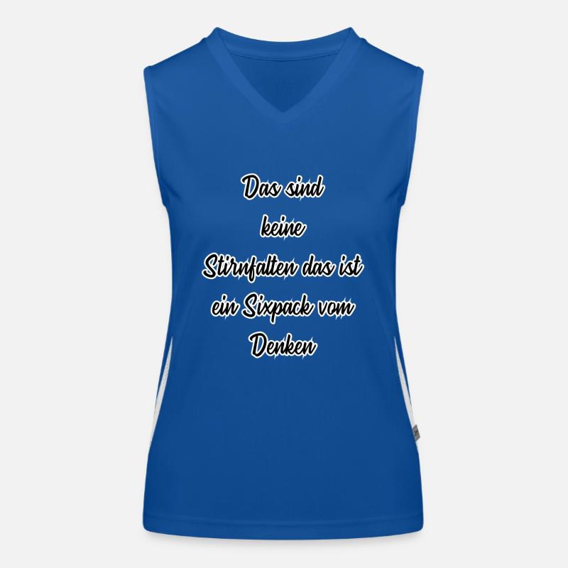 Witzige lustige Sprüche Funktionelles Kontrast-Tank Top für Frauen
