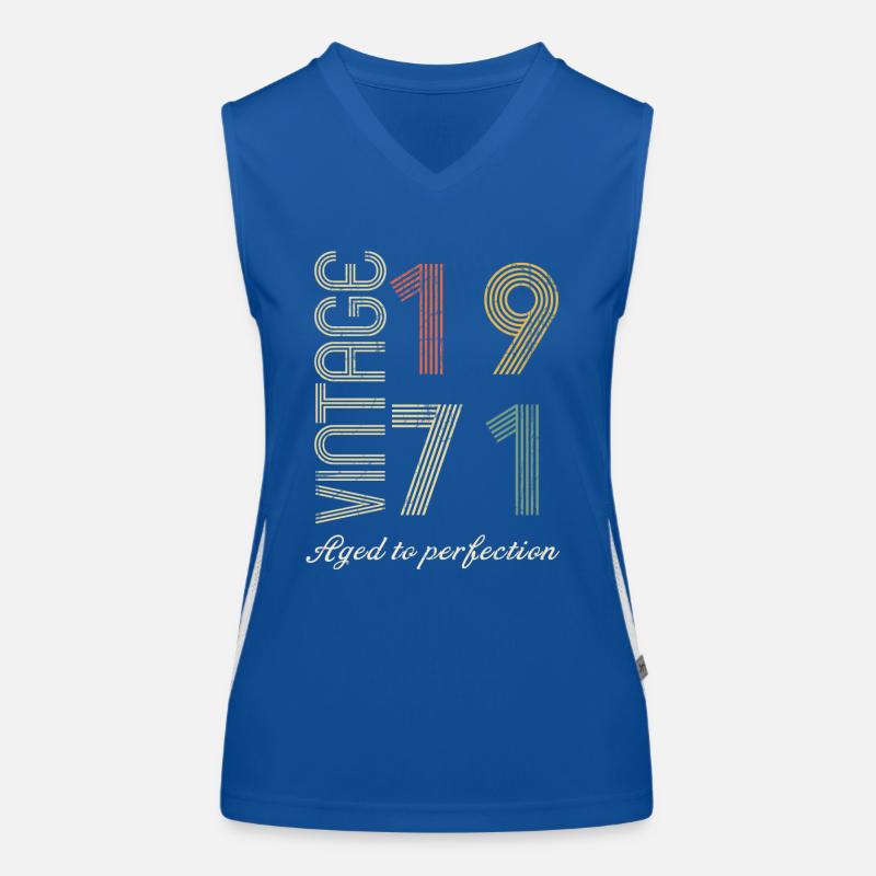 53 Years Birthday Gift - 1971 Women's Functional Contrast Tank Top