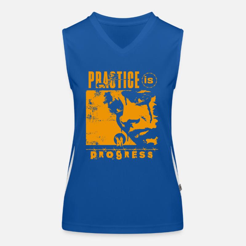Paintball-Training ist Fortschritt, Gesicht (orange) Funktionelles Kontrast-Tank Top für Frauen