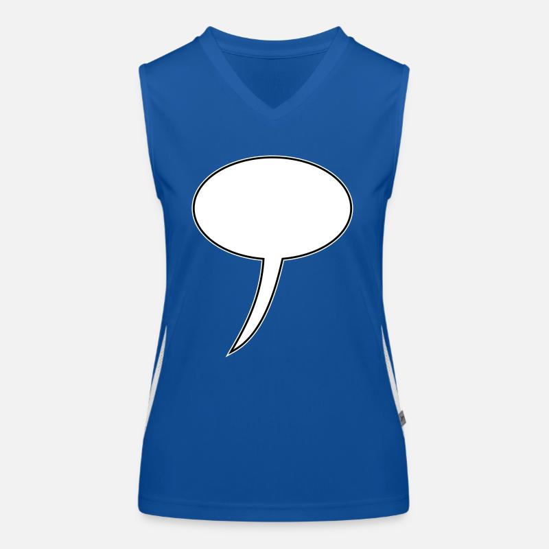 Sprechblase Design Lang Funktionelles Kontrast-Tank Top für Frauen