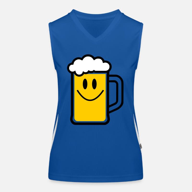 Bier-Gesicht Funktionelles Kontrast-Tank Top für Frauen