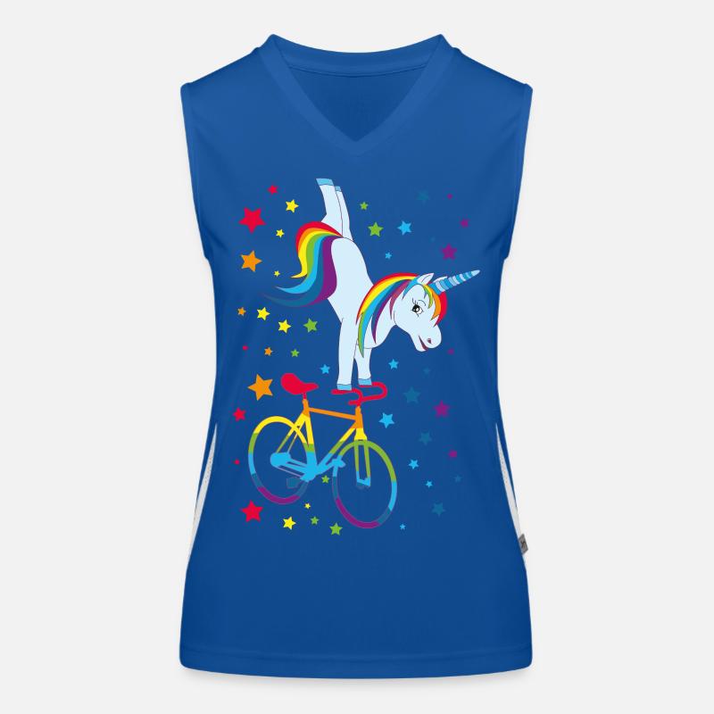 Kunstrad, Kunstradfahren, Hallenradsport, Einhorn Funktionelles Kontrast-Tank Top für Frauen