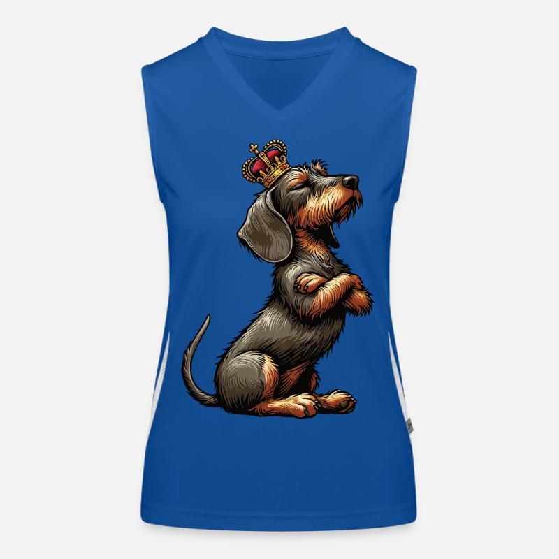 teckel teckel à poils durs propriétaire de teckel teckel Débardeur respirant contrasté Femme