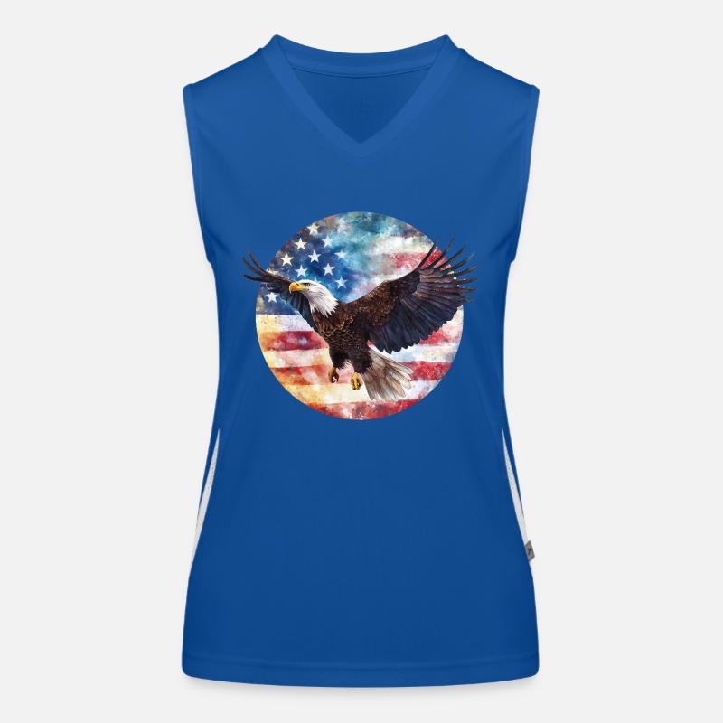 Drapeau Eagle USA Débardeur respirant contrasté Femme
