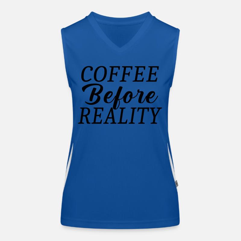 Coffee before reality Women's Functional Contrast Tank Top