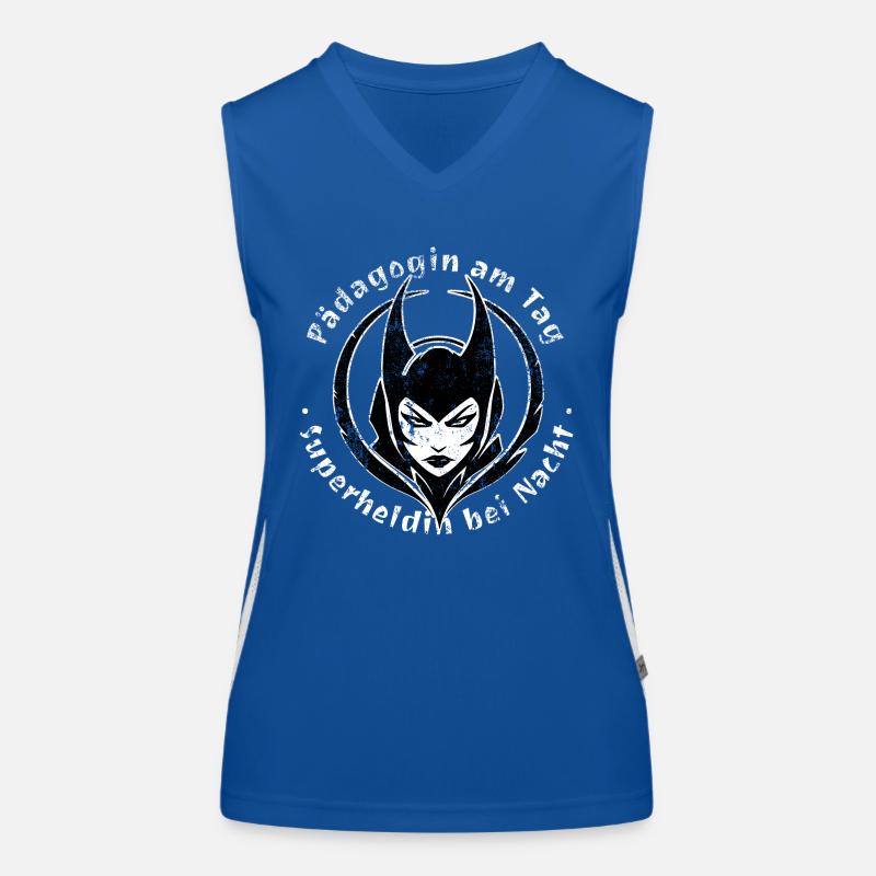 Pedagogue by day Superheroine by night Women's Functional Contrast Tank Top