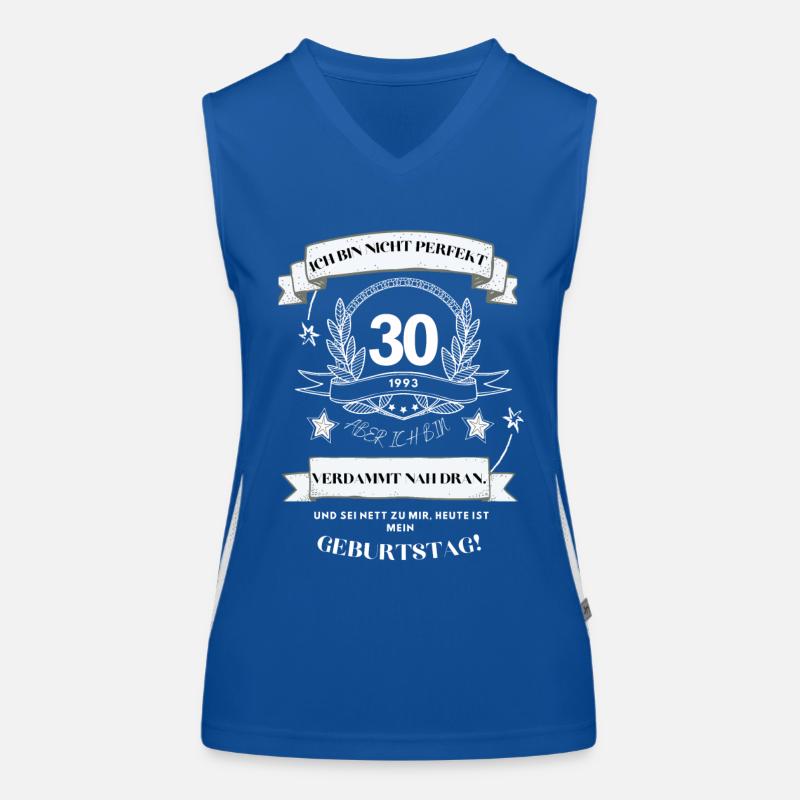 Ich bin nicht perfekt 30 Jahre Geburtstagsgeschenk Funktionelles Kontrast-Tank Top für Frauen