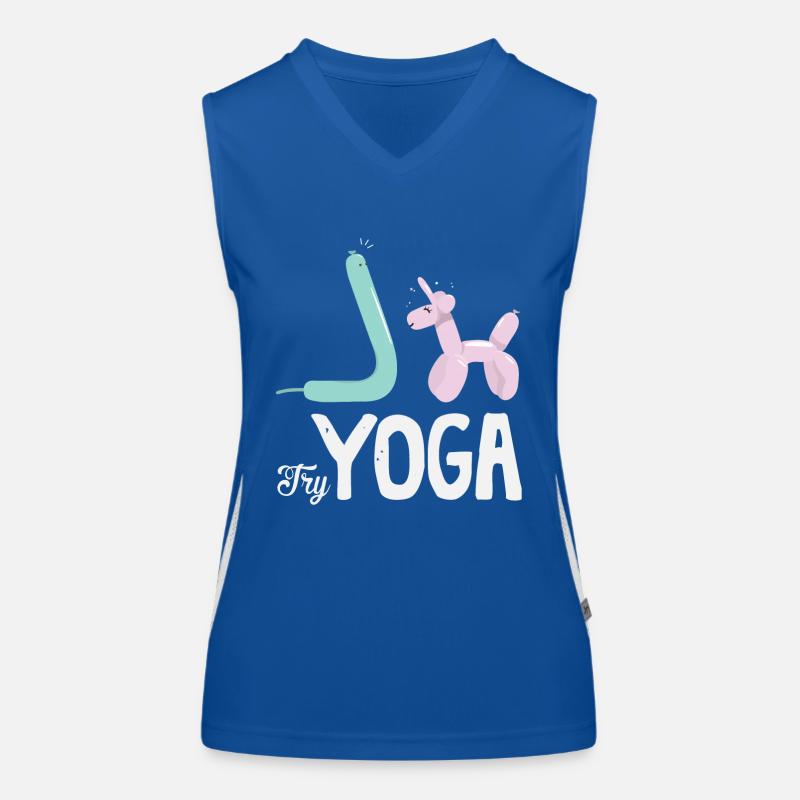 Versuchen Sie Yoga! Funktionelles Kontrast-Tank Top für Frauen