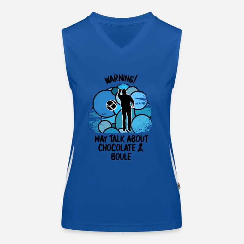Boule Petanque Boccia Boules Schokolade Funktionelles Kontrast-Tank Top für Frauen