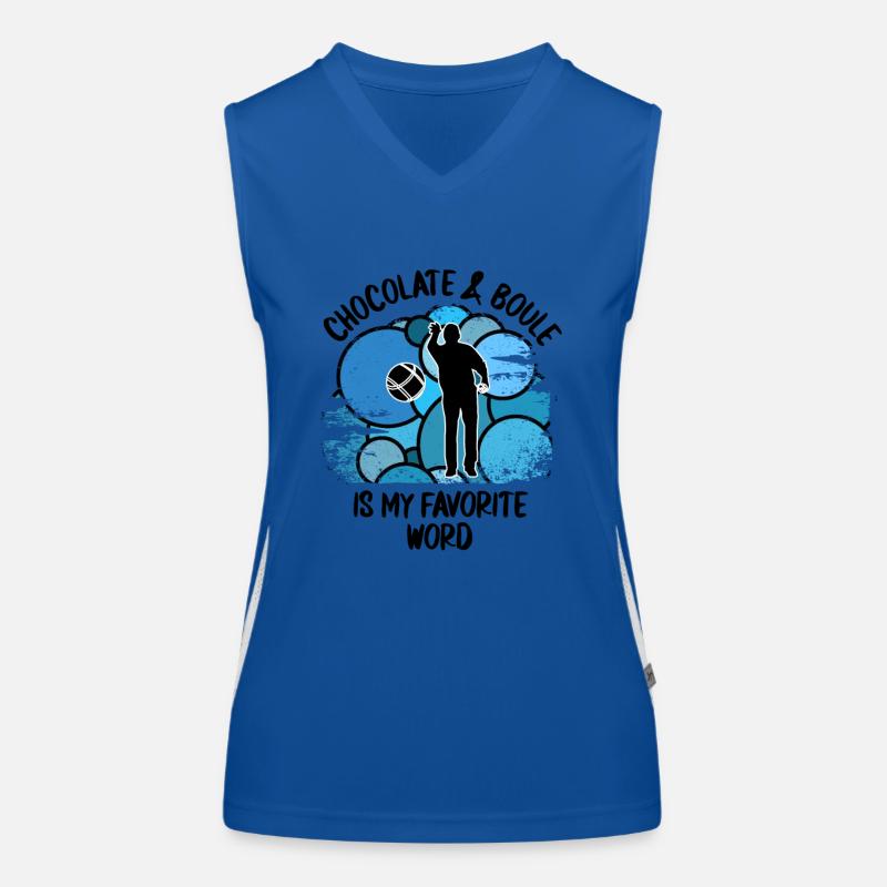 Boule Petanque Boccia Boules Schokolade Funktionelles Kontrast-Tank Top für Frauen
