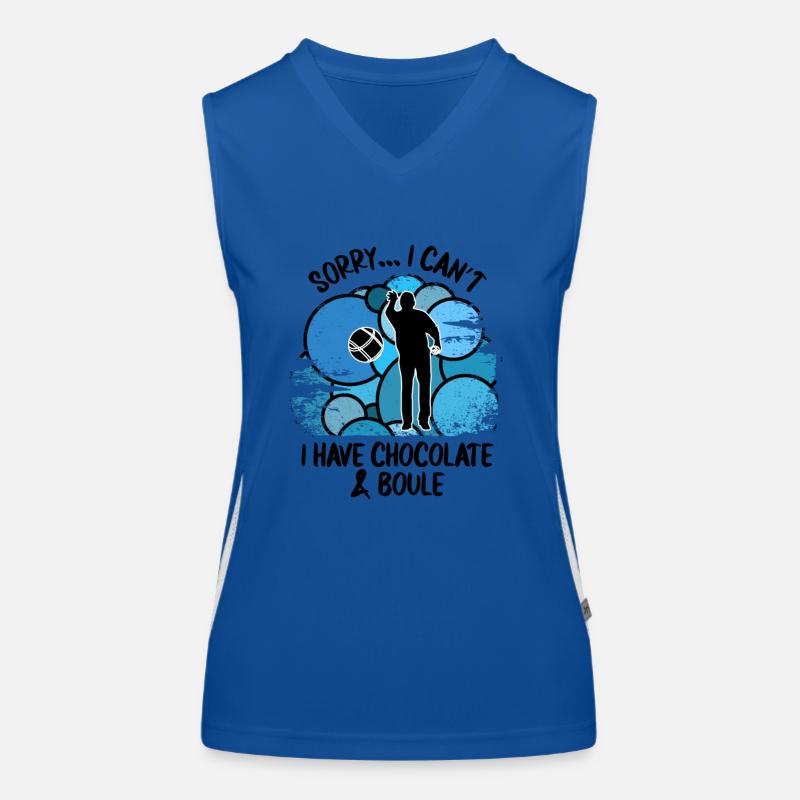 Boule Petanque Boccia Boules Schokolade Funktionelles Kontrast-Tank Top für Frauen