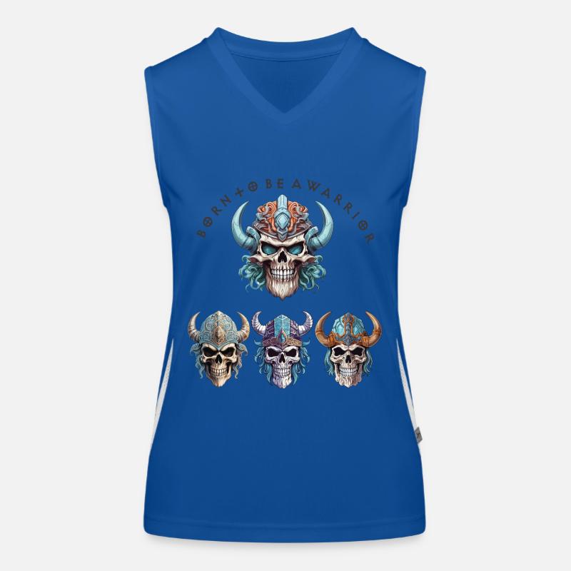 Geboren, um ein Wikingerkrieger zu sein Funktionelles Kontrast-Tank Top für Frauen
